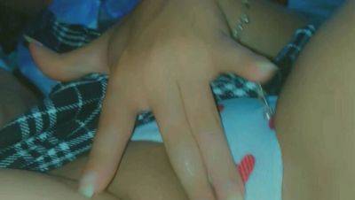 Caught in Virtual Class: Hot Blonde Teen Fairy Bliss Touching Herself and Moaning in Uniform - veryfreeporn.com - Britain