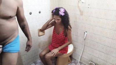 Skinny Latina Karinamello Gets Anal Creampie from LeoOgre in Bathroom - porntry.com - Brazil - Spain - Portugal