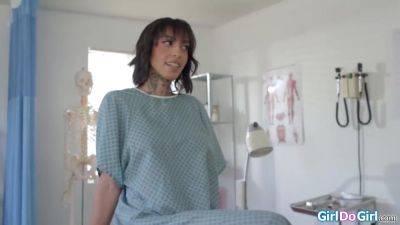 Doctor performs anal fist examination on busty ebony client - hotmovs.com