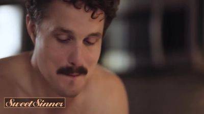 Brunette Milf Takes A Doggy Pounding On Bed, Then Gets Her Ass Painted With Cum - Queenie Sateen And Mike Mancini - hotmovs.com