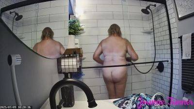 Found Hidden Cam Footage of My Mom Mrs. Joanne Tanner the Real Public Schoolteacher in the Shower on my Dad's Computer - hclips.com