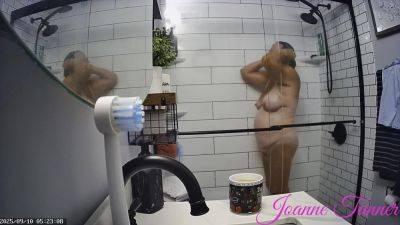 Found All My Dad's Hidden Cam Recordings of My Mom Mrs. Joanne Tanner the Real Public Schoolteacher in the Shower - upornia.com