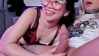 Intense Blindfold Fun With a Beautiful Trans and Babe - ah-me.com