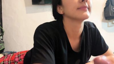 Young 18-Year-Old Indian Girl Swallows Dick and Milk in Homemade POV Blowjob - porntry.com - India - Colombia