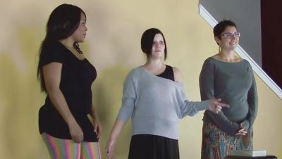 Lesbian Trio Strip Poker Game - Big Tits Teens Lose Bet and Get Naked - veryfreeporn.com - Britain