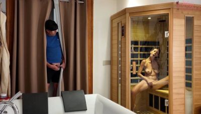 Italian Aunt Catches Young Men's Naked Sauna Plot - Blonde MILF Fucks & Sucks in Roleplay - xxxfiles.com - Italy