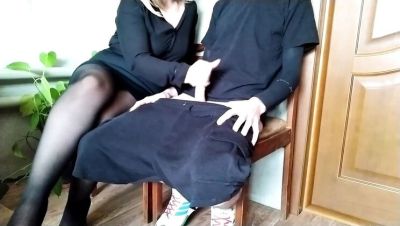 Risk Taking Handjob With Juicy Ukrainian MILF Mom - Homemade Office Sex & Cumshot - porntry.com - Ukraine