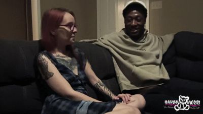 Petite Redhead Wife Haven Moss Sucks and Rides Huge Black Cock in Hot Amateur Interracial Sex - porntry.com - Britain - Usa