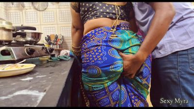 Desi Aunty Myra Fucks Stepson with Big Ass in Doggy Style - Indian Mom Blowjob and Cumshot - porntry.com - India - Portugal