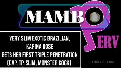 Very Slim Exotic Brazilian, Karina Rose Gets Her First Triple - hotmovs.com - Brazil