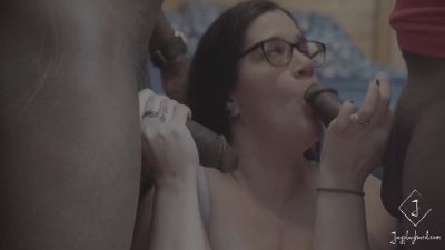 Nerdy Slut Gets Slutted Out By Two Bbc With Vicki Verona - hclips.com