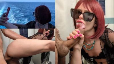 Public Toilet Blowjob on Boat - Italian MILF Deep Throat and Cum in Mouth - veryfreeporn.com - Italy