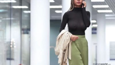 Michel Chloe Braless See Through Outfit Public Flashing German Outdoor HD - porntry.com - Japan - Germany