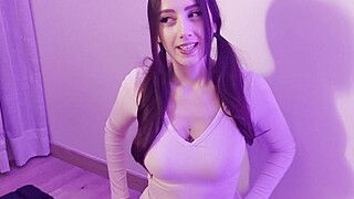 Audrey Noir - Petite Petite French girl hard fuck with a big cock. Creampie for this 22-year-old libertine. Watche - ah-me.com - France
