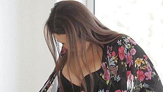 BLACK4K. Curvy brunette blacked by plumber while boyfriend is at work - ah-me.com