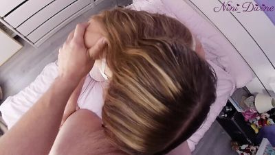 Nini Divine Squirts All Over Her Big Natural Tits - Homemade POV - porntry.com - France