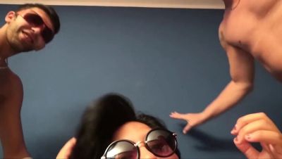 Amateur Latina BBW Threesome with Two Horny Italian Men - Anal, Blowjob & Cum on Tits - veryfreeporn.com - Italy - Usa