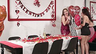 Chloe Lamour - Valentines Day Party Turns to Insane DP Gangbang - ah-me.com