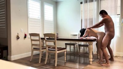 Fucking My Buddy's Wife on the Dining Table While He's Out of Town - Asian MILF Brunette Loud Moaning - veryfreeporn.com - China