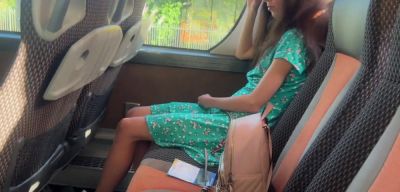 Katty West - Blow Job - Crazy Man Takes Out His Cock On Public Bus - But Girl Doesn't Lose Her Head And Helps Him Cum - inxxx.com