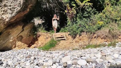 Amateur MILF Goddess Lena Naked Beach Masturbation with Big Natural Tits & Foot Fetish - veryfreeporn.com - North Korea