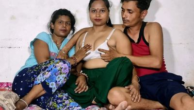 Desi Indian Wife Threesome Fucking With Step Sister And Husband - Hot Amateur Homemade - porntry.com - India