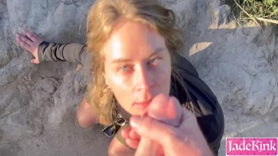 Admin Kink - Cute Blonde Girl Blowjob, Fucking And Facial Outdoor Near Beach - hclips.com