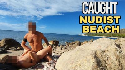 French Amateur Wife Miss Creamy Fucks Big Cock on Nude Beach - Public Sex & Cum in Mouth - porntry.com - Italy - France