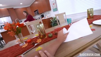 Khloe Kapri - Stepdaughter Is Under The Table Sucking Cock While He Talks With Wife - Khloe Kapri - hotmovs.com