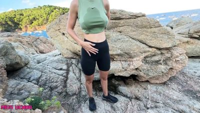 Amateur Spanish Cutie Carol Vega Sloppy Outdoor Blowjob Risk Getting Caught Facial - porntry.com - Spain