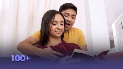 Naughty stepmom with huge tits enjoys a hardcore three-way with a cumshot finish - sexu.com