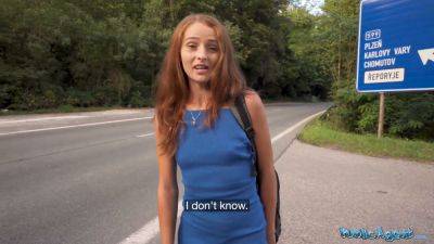 Martin Gun & Lucianna Lucci hitchhike and fuck in public for a good time - sexu.com - Czech Republic