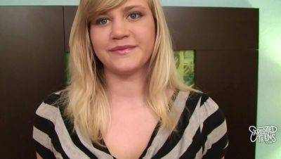 Young Blonde Teen Roxy Lovette Gets Creampied in POV Casting - porntry.com