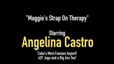 Dr Angelina Castro Cures Big Maggie Green with Fat StrapOn - hotmovs.com