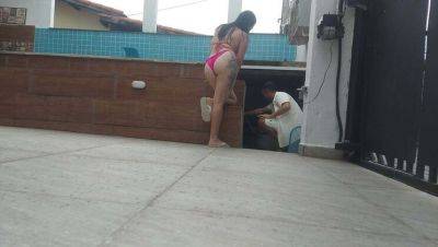 Hot Brazilian Housewife Cheats on Husband with Poolside Lover in 4K - porntry.com - Brazil