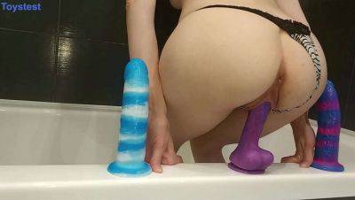Hot Teen Anya Toystest Rides Big Dildo with Perfect Ass Closeup - porntry.com