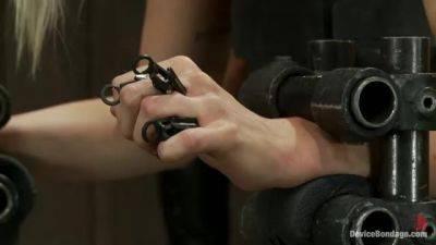 Hot Blond Bdsm Slave Get Bound In Hard Metal Brutally Fucked By James Dean & Isis Love - Kink - hotmovs.com