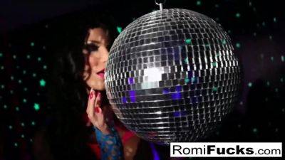 Romi Rain In Romi Plays With A Disco Ball - hotmovs.com