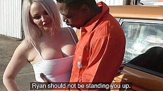 Louise Lee - Fake Driving School - Busty blonde gets stood up and fucks a big black cock - ah-me.com