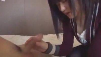 Hot Japanese Girl Sucks Cock And Exposes Cunny - hotmovs.com - Japan