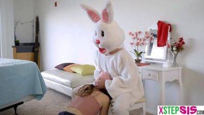 Teen Stepsister Finds Easter Eggs and Bunny's Hard Cock - veryfreeporn.com