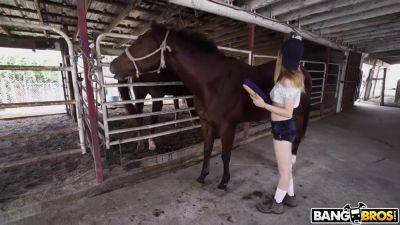 Rides A Stallion - Blond Teen 18+ Sex With Kristy May - hotmovs.com