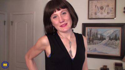 Slim American Naughty Mom Strips Off Her Dress And Panties And Fingers Her Hairy Pussy - MatureNL - hotmovs.com - Usa