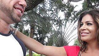 Huge tits Milf in red dress grabs big cock - ah-me.com