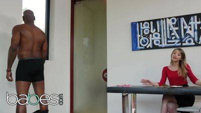 Jillian Janson - Flash Brown - Jillian Janson Gets Blacked by Flash Brown in Hot Office Fuck - Cum-Filled Interracial Action - porntry.com