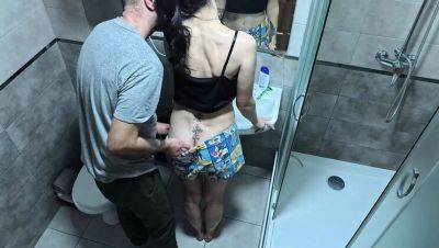 Stepsister Gets Fucked Hard in Bathroom, Almost Caught by Stepmom - Desi Family Taboo - veryfreeporn.com - India