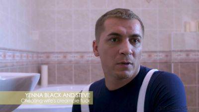 Dane Jones - Watch Dane Jones, the filthy cheating wife, get creampied by a plumber while Steve Q and his babe watch in HD - sexu.com - Czech Republic
