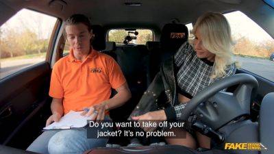 Tiffany Rousso - Tiffany Rousso with massive boobs takes on a big cock in fake driving school - sexu.com