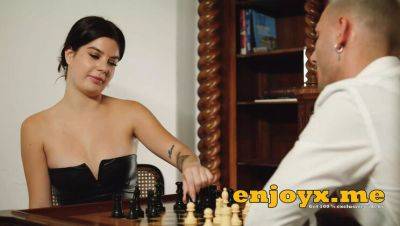 Horny Spanish porn star Valkiria Lapiedra takes hardcore anal on chess table with big natural tits - porntry.com - Spain