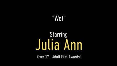 Wet Wild Busty Julia Ann Finger Fucks in Soaked up Lingerie - hotmovs.com